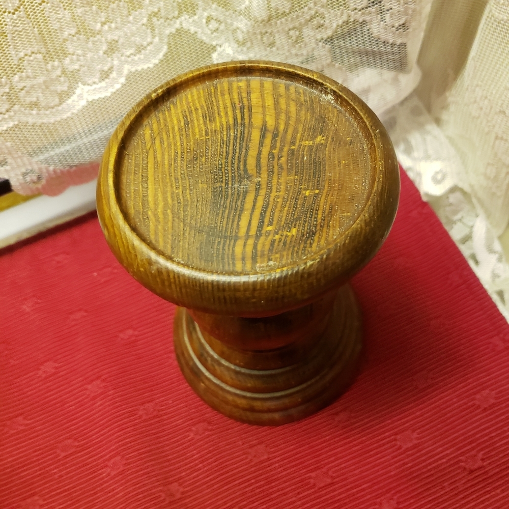 NWT Vtg Candle & Wooden Pedestal/Holder Lewis & Clark - Picture 13 of 14
